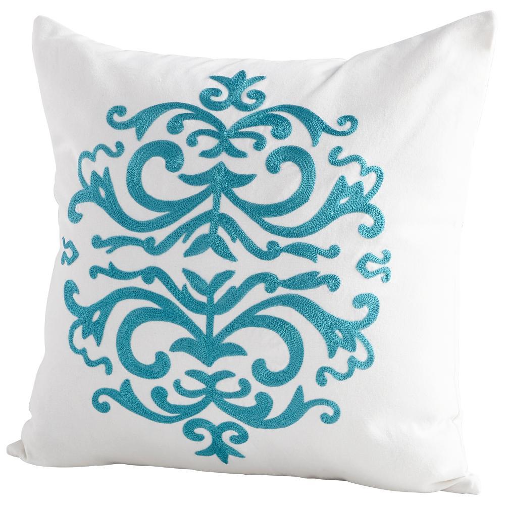 Cyan Design 09377-1 Pillow Cover - 18 x 18 Other Decor/Home Accents - Turquoise/white