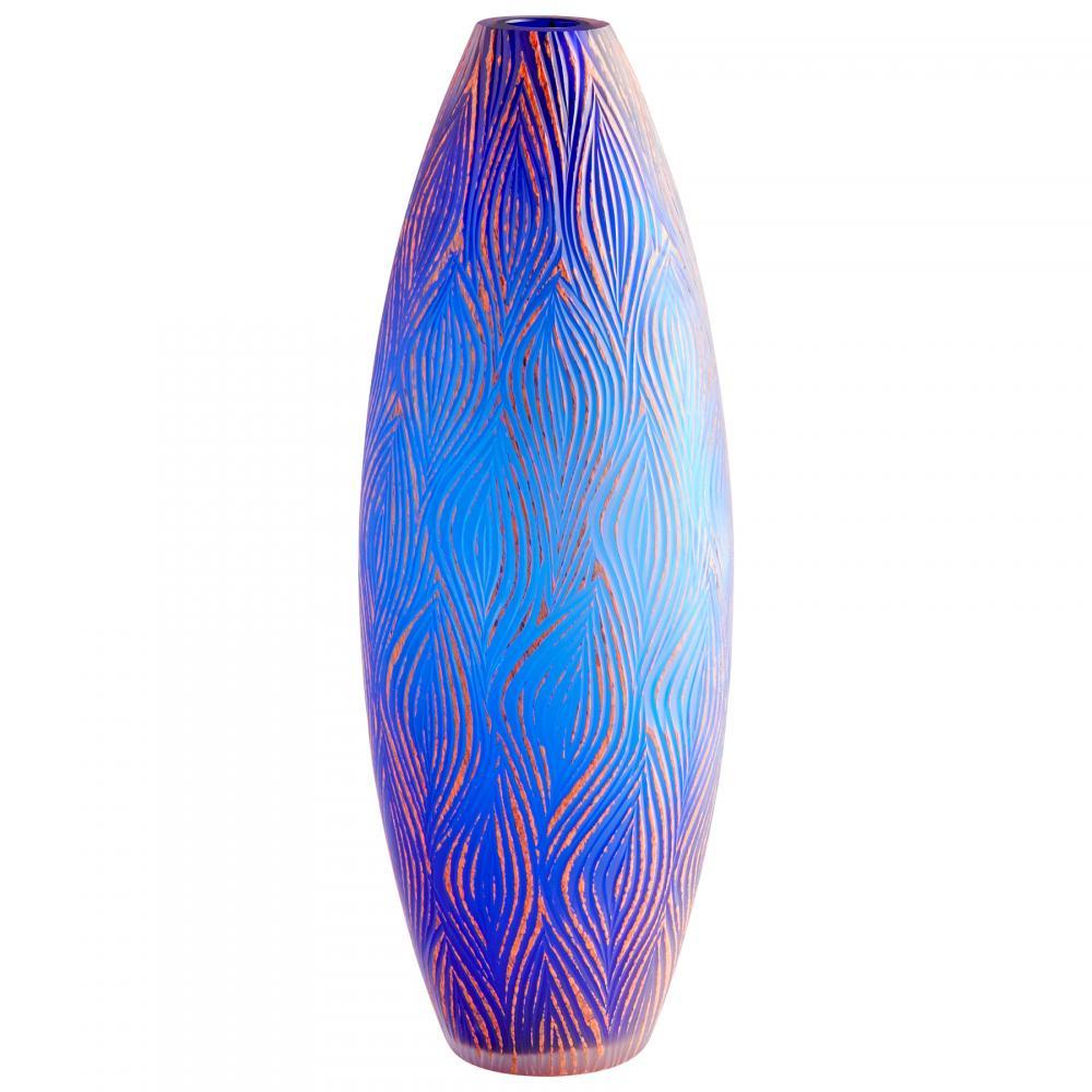 Cyan Design 10031 Fused Groove Vase Vases - Blue