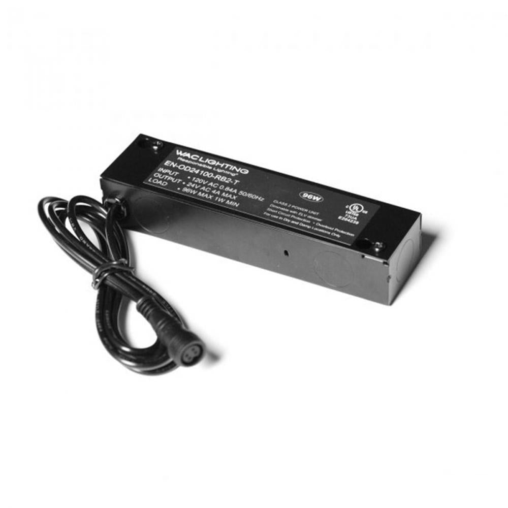 WAC Lighting EN-OD24100-RB2-T Remote Enclosed Electronic Transformer for Outdoor RGB Transformers - Black