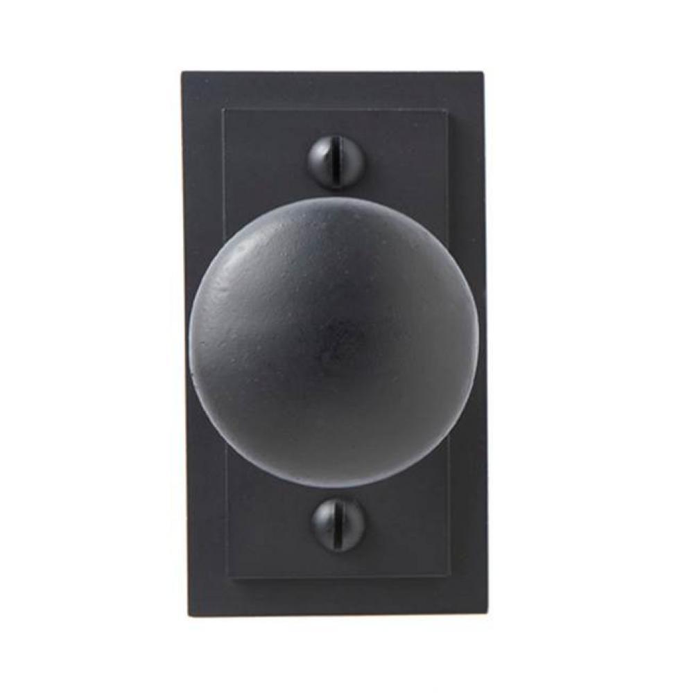 Bouvet 2352-53-007 Knob on rosette set - Complete tubular privacy set for 1 3/4&apos;&apos; door  - Black