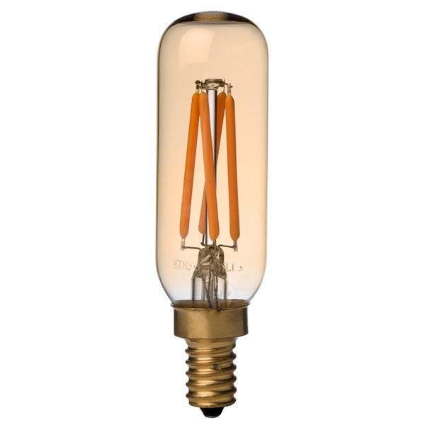 mini LED Radio T8 Antique LED Filament Bulb 2W, 40 Watt Equal, e12 Candelabra, 2200K Warm White, Dimmable