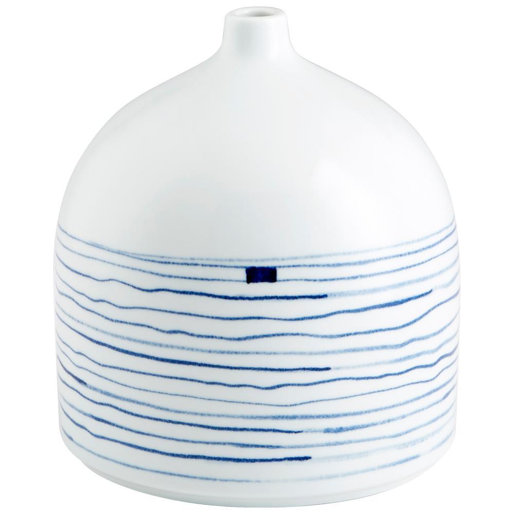 Cyan Design 10802 Whirlpool Vase Vases - Blue|White