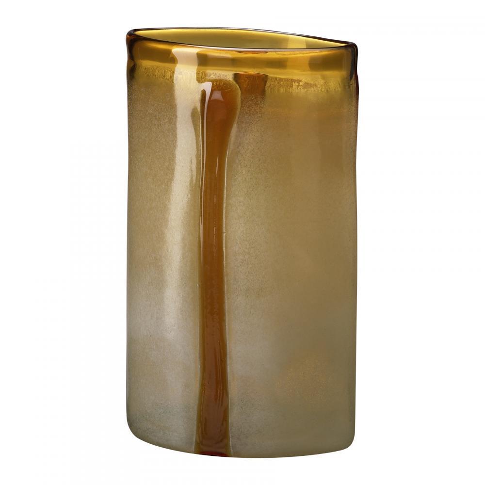 Cyan Design 02163 Lg Cream/cognac Vase Vases - Chrome