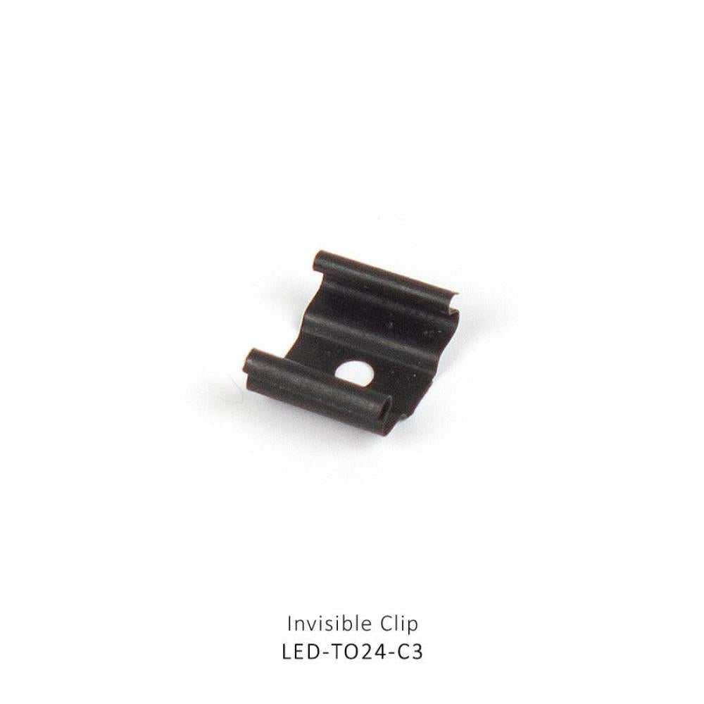 WAC Lighting LED-TO24-C3 Mounting Clips for InvisiLED Outdoor Tape Light Undercabinet Accessories - Black