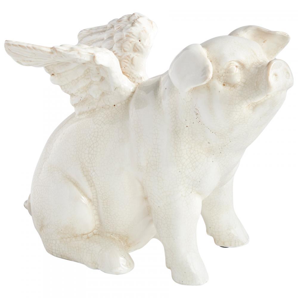 Cyan Design 09651 Oink Angel Sitting Sculp Sculptures - White
