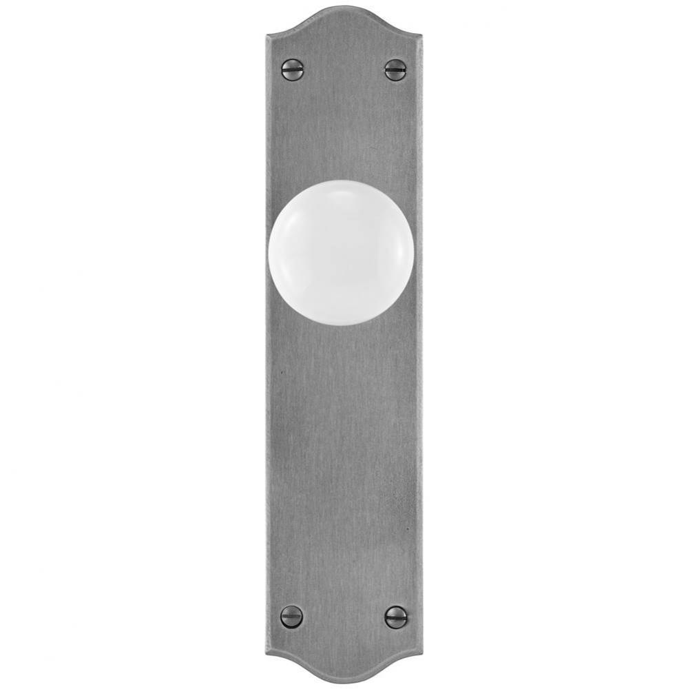 Bouvet 2553-53-067 Knob on escutcheon set - Complete tubular privacy set for 1 3/4&apos;&apos; door  - White