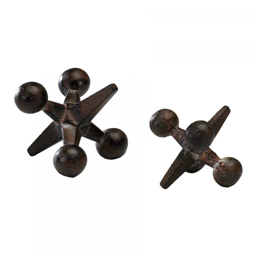 Cyan Design 02744 Small Antiqued Rust Jack Sculptures - Rust